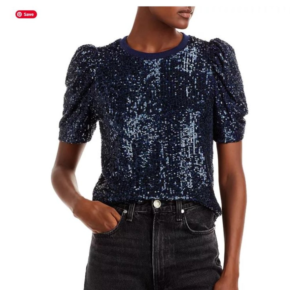 Generation Love Aleah Navy Sequin Top- Size Small